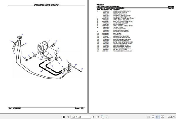 Willmar Liquid Sprayer Eagle 8400 Parts Catalog WRP0398 3
