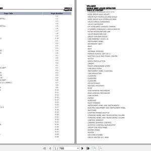 Willmar Liquid Sprayer Eagle 8600 Parts Catalog WRP0413 1