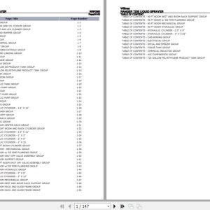 Willmar Liquid Sprayer Ranger 7200 Parts Catalog WRP0393 1