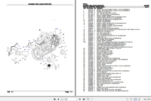 Willmar Liquid Sprayer Ranger 7200 Parts Catalog WRP0393 2