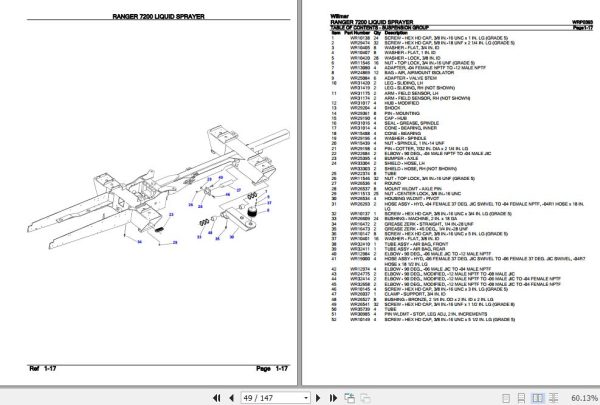 Willmar Liquid Sprayer Ranger 7200 Parts Catalog WRP0393 3