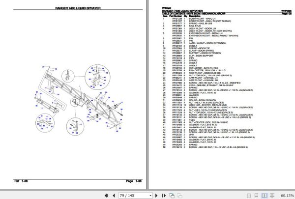 Willmar Liquid Sprayer Ranger 7400 Parts Catalog WRP0395 3