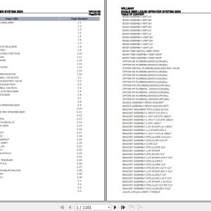 Willmar Liquid Sprayer System Eagle 8650 Parts Catalog WR124185 1