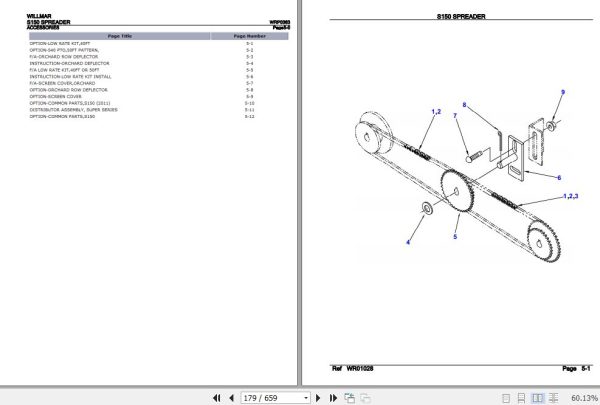 Willmar Spreader S150 Parts Catalog WRP0363 3