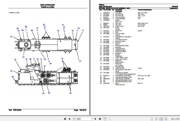 Willmar Spreader S500 Parts Catalog WRP0055 2