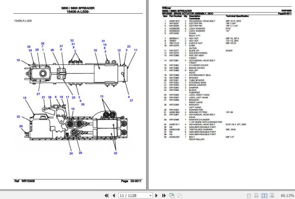 Willmar Spreader S600 S800 Parts Catalog WRP0056 2
