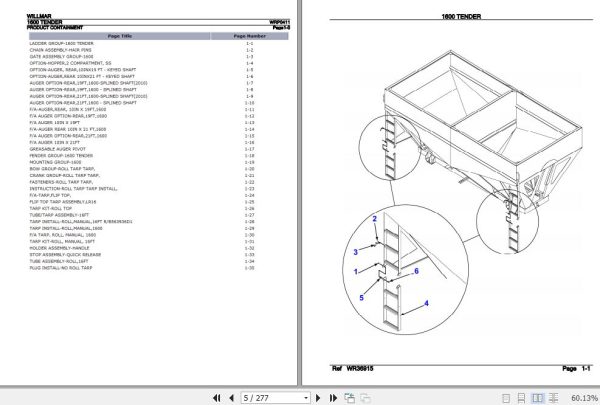 Willmar Tender 1600 Parts Catalog WRP0411 2