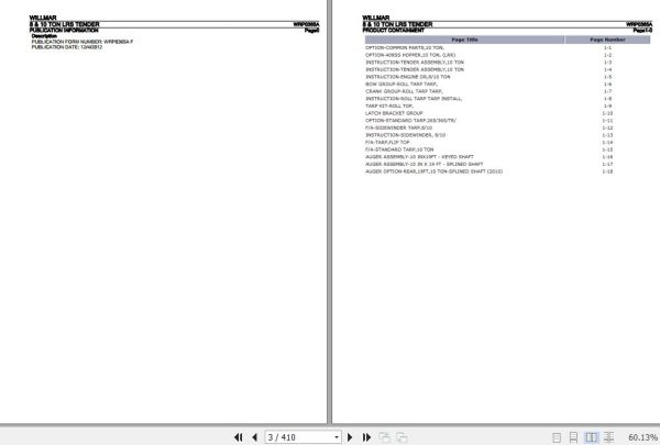 Willmar Tender 8 10 TON LRS Parts Catalog WRP0365A 1