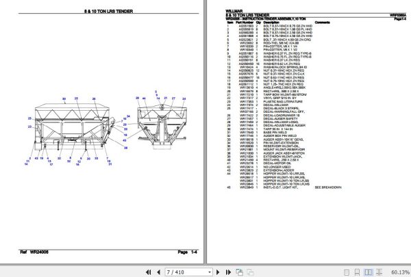 Willmar Tender 8 10 TON LRS Parts Catalog WRP0365A 2