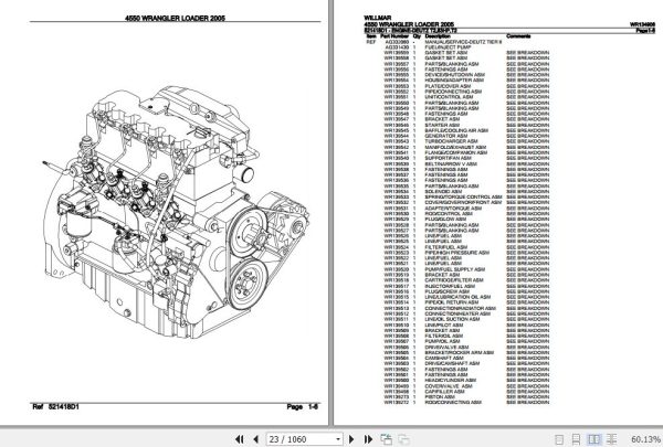 Willmar Wrangler Loader 4550 Parts Catalog WR134906 2