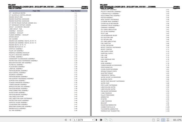 Willmar Wrangler Loader 4560 Parts Catalog 532096D1 1
