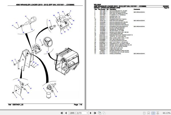 Willmar Wrangler Loader 4560 Parts Catalog 532096D1 3