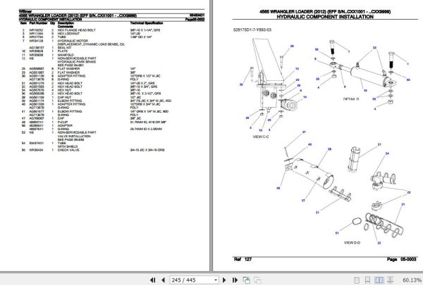 Willmar Wrangler Loader 4565 Parts Catalog 554804D1 3