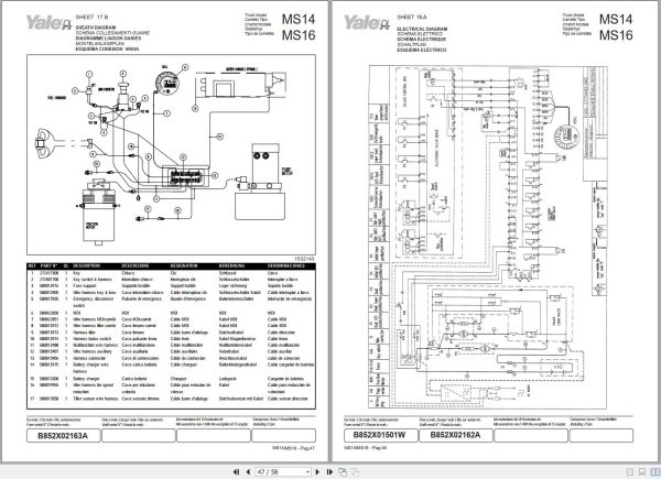 Yale Forklift MS14 MS16 Diagrams and Parts Catalog 2006 3