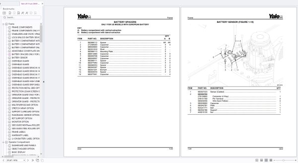 Yale Lift Truck D849 MR14 MR25 Part Manual 550066256 2