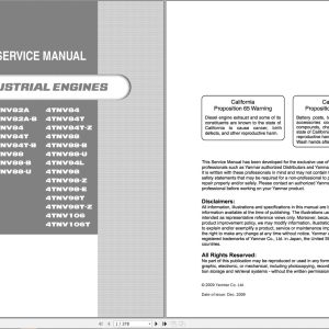 Yanmar Engine 3TNV 4TNV Service Manual 1