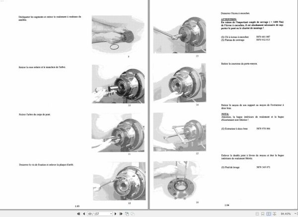 ZF Axle AP B 745 AP R 745 Repair Instructions Manual 5871424003 FR 2