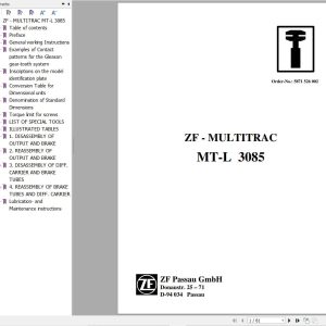 ZF Axle MT L 3085 Repair Manual 5871526002 1