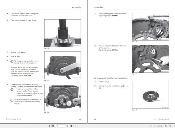 ZF Axle MT L 3115II MT L 3125II Repair Instructions Manual 5871.532.902 2