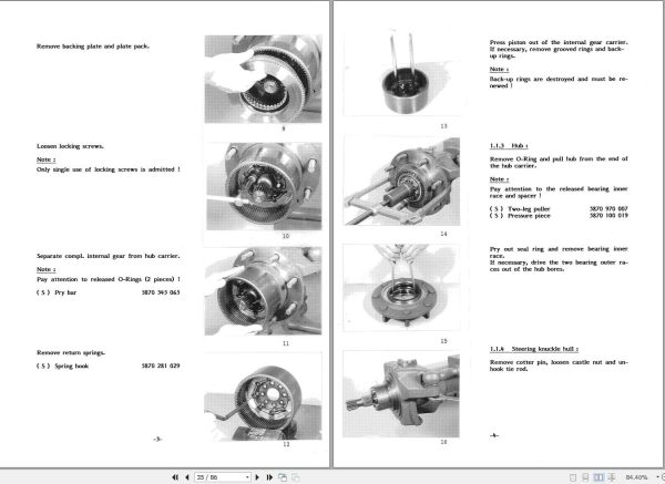 ZF Steering Axle APL B345 APL B7745 Instructions And Repair Manual 5871675002E 2