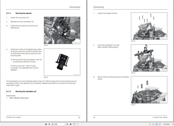 ZF Transmission CP190 CP210 CP230 Stage 1 Repair Instructions Manual 2