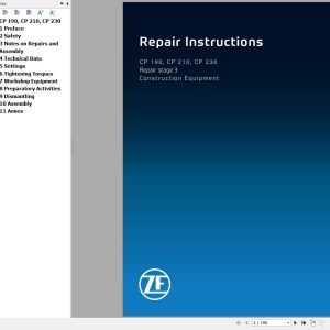 ZF Transmission CP190 CP210 CP230 Stage 3 Repair Instructions Manual 1