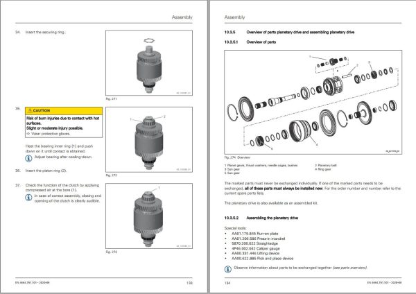 ZF Transmission CP190 CP210 CP230 Stage 3 Repair Instructions Manual 2