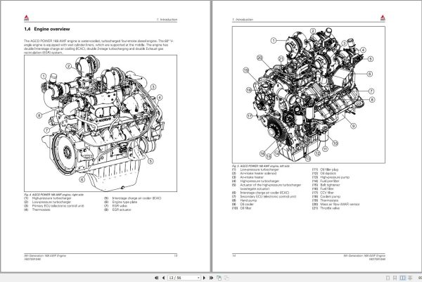 AGCO Engine 5th Generation 168AWF Operator Manual V837091046 2