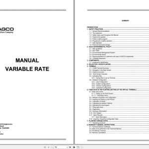 Agco Variable Rate Manual 7044922M1 1