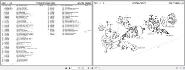 Ahlmann Loader AS11 AS14 AS11S Parts Catalog 2