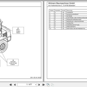 Ahlmann Loader AS150e Parts Catalog 1