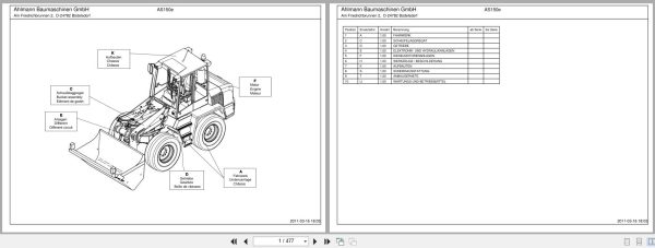 Ahlmann Loader AS150e Parts Catalog 1