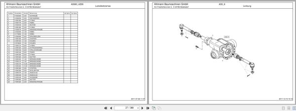 Ahlmann Loader AS5 AS6 Parts Manual 2