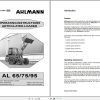 Ahlmann Wheel Loader AL65 AL75 AL95 Operators Manual and Schematis 1004319A 1