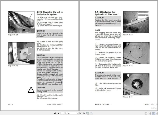 Ahlmann Wheel Loader AL65 AL75 AL95 Operators Manual and Schematis 1004319A 2