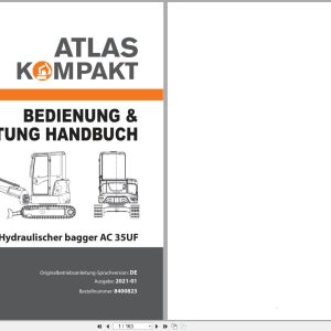 Atlas Hydraulic Excavator AC 35UF Operation and Maintenance Manual 1