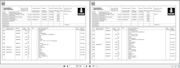 Bauer Drilling Rig BG20H Parts Catalog 417782583 2