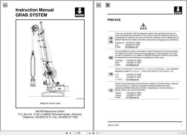 Bauer Grab System Instruction Manual 1