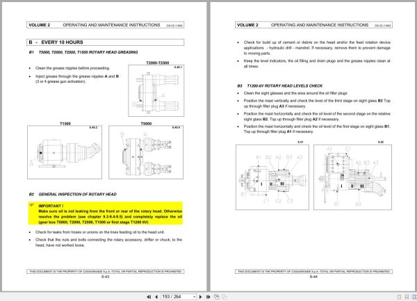 Casagrande Crawler Drill Rig C8 Operation And Maintenance Manual 2
