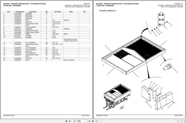 Challenger Twin Bin Terragator C System 2019 2024 Spare Parts Catalog 3