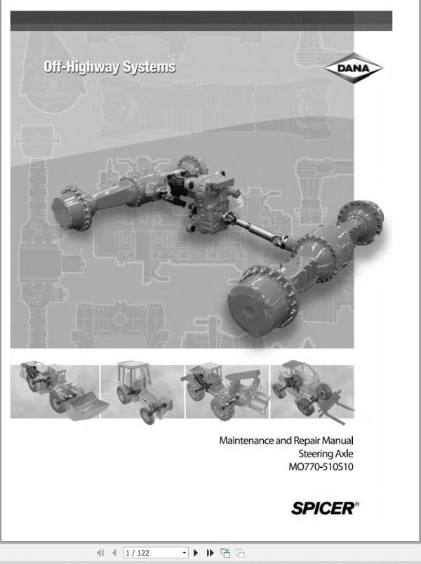 Dana Steering Axle MO770 510S10 Maintenance and Repair Manual 1