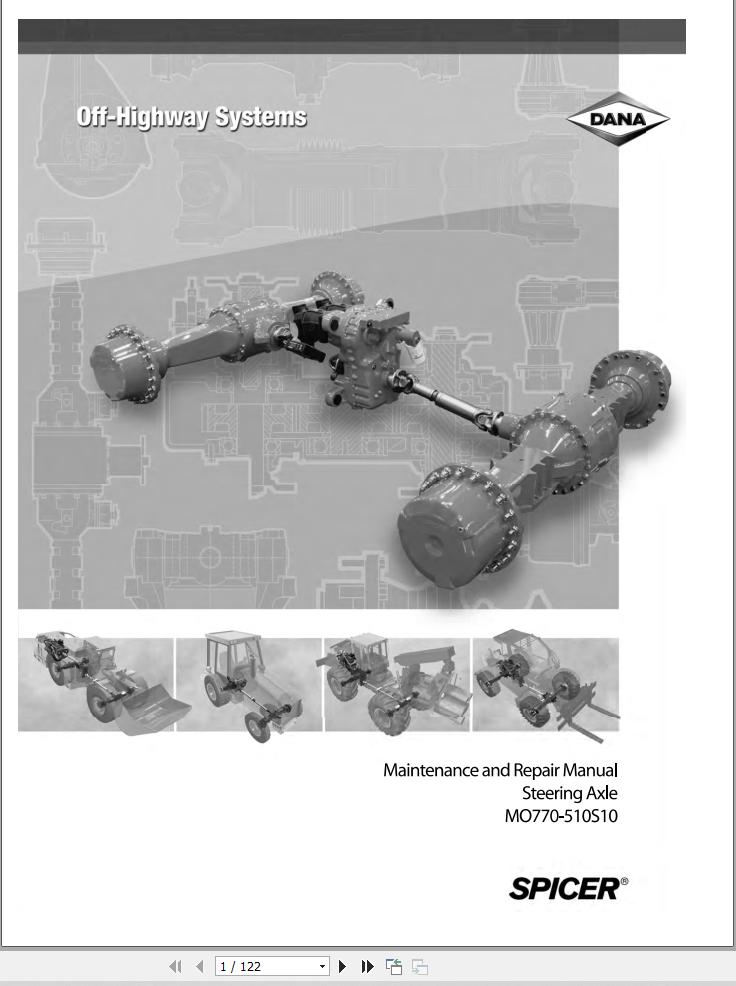 Dana Steering Axle MO770 510S10 Maintenance and Repair Manual 1