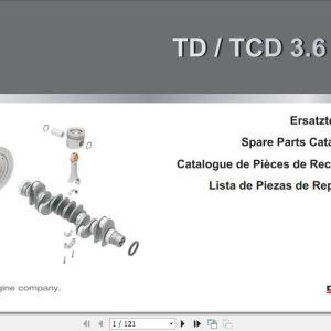 Deutz Engine TD 3.6 L4 TCD 3.6 L4 Spare Parts Catalog EN 1