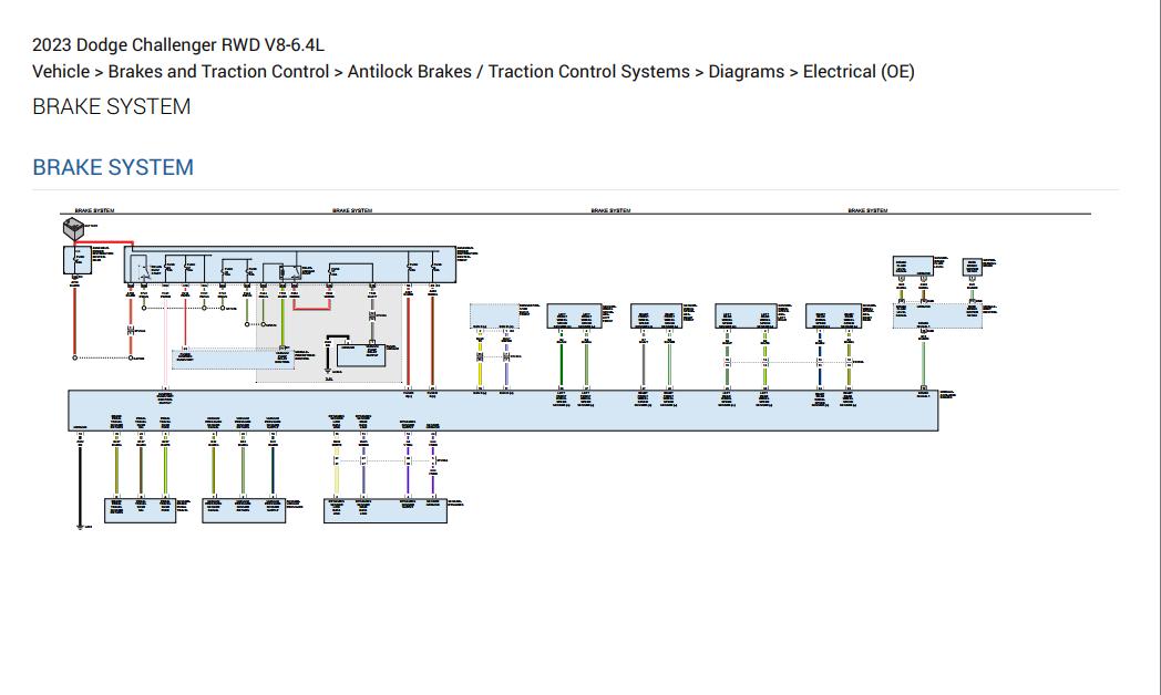 Dodge Challenger V8 6.4L 2023 Electronic Wiring Diagram 1