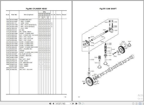Doosan Engine D1146 PU086 Parts Book 65 2