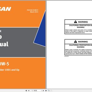 Doosan Excavator DX190W 5 Shop Manual 950106 01482E 1