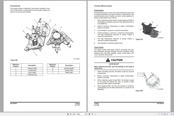 Doosan Excavator DX190W 5 Shop Manual 950106 01482E 2015 2