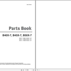 Doosan Forklift B40X 7 B45X 7 B50X 7 Parts Book 1