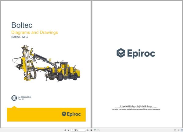 Epiroc Drill Rig Boltec M C Hydraulic Electrical Schematic 1