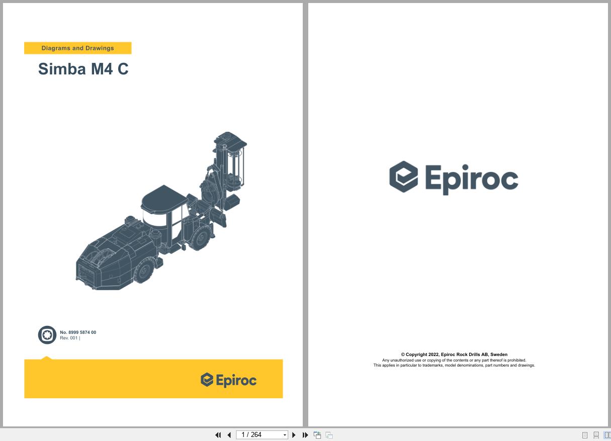 Epiroc Drill Rigs Simba M4 C Hydraulic Electrical Schematic 1
